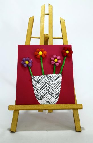 pompons en bouquet