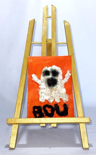 tableau fantomatique façon papier mâché