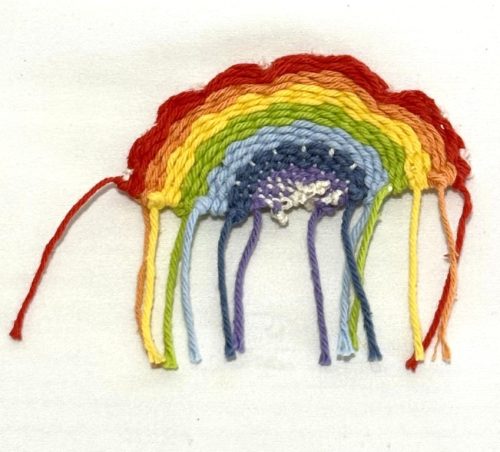 tissage arc en ciel